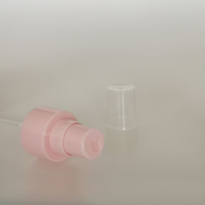 24mm Mist Spray Pump Cap 24410 Solid Pink Smooth Closure 0.12ml PP Dust