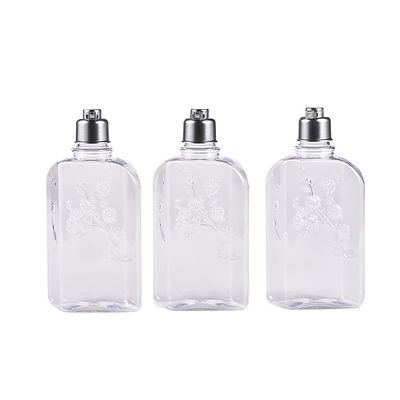 Tassel Unique Design 250ml Flower plastic shampoo bottles With Bell Shape Flip Top Cap
