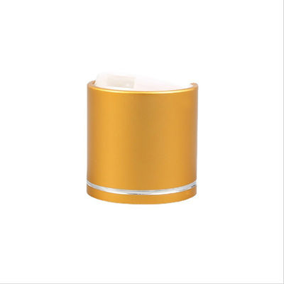 24/410 20mm Matte Gold Aluminum Bottle Caps With Silver Decoration Line