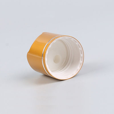24/410 20mm Matte Gold Aluminum Bottle Caps With Silver Decoration Line