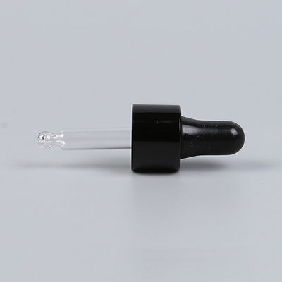 18/410 Shiny Black  Aluminium Essential Oil Dropper Cap Oil Pipette Dropper