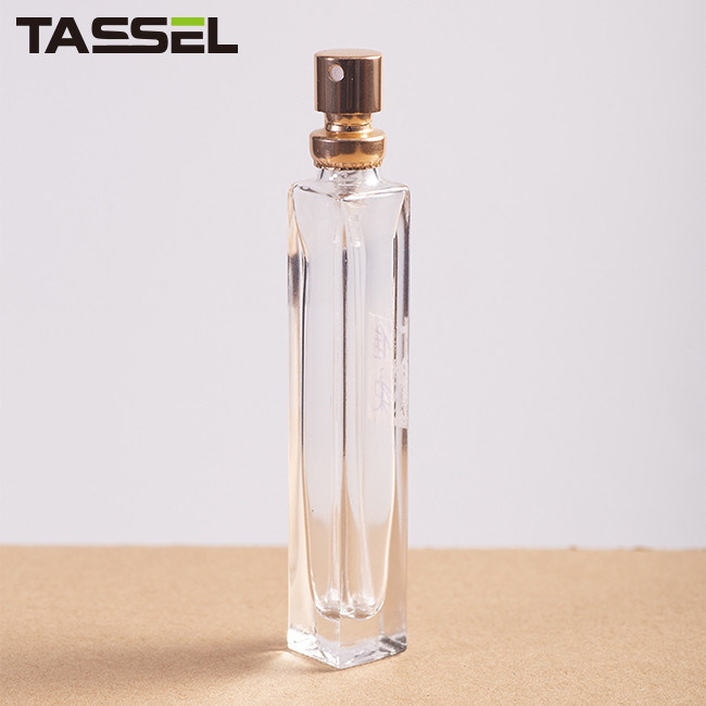 15ml Mini Perfume Empty Glass Spray Bottles Square With Crimp On Sprayer Aluminum Cap