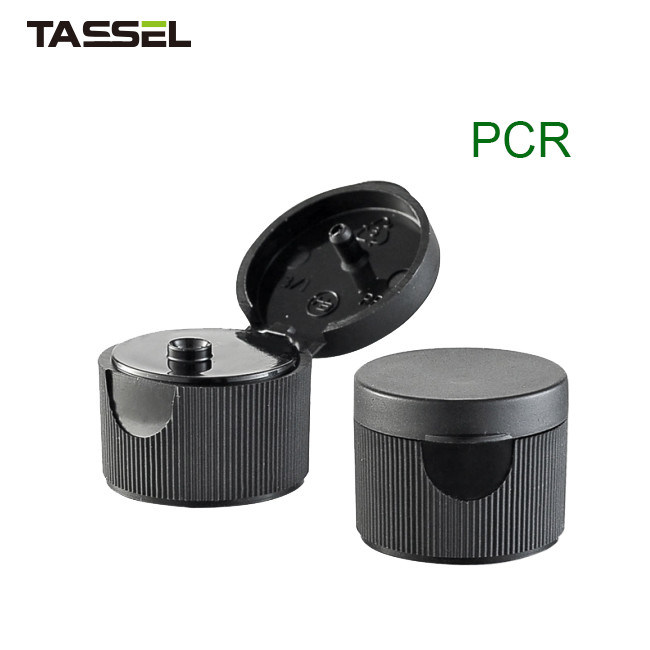 24/410 PCR Plastic Packaging Flip Top Caps Ribbed Closure for Plastic Bottles