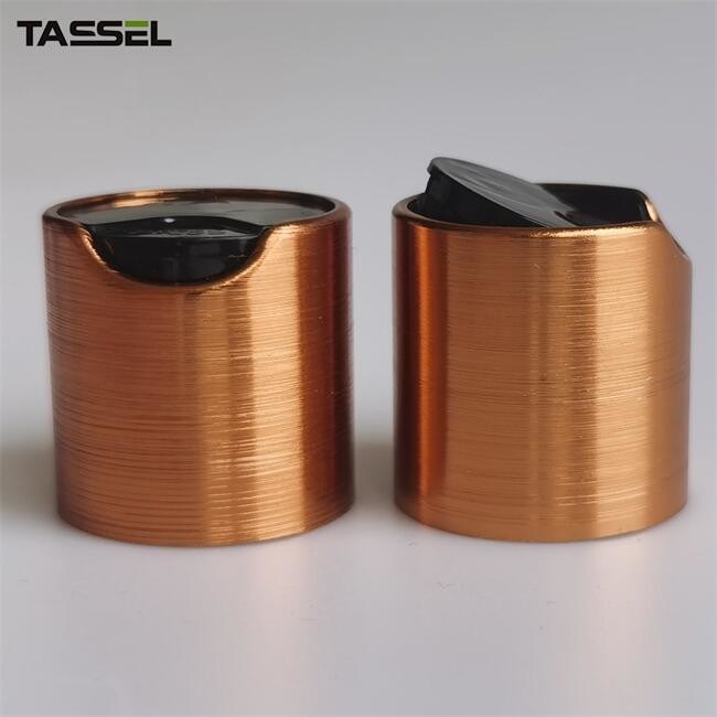 Brushed Bronze Aluminium Disc Top Cap 24/410 Bronze Cap For Shampoo
